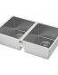 Double bowl top mount sink